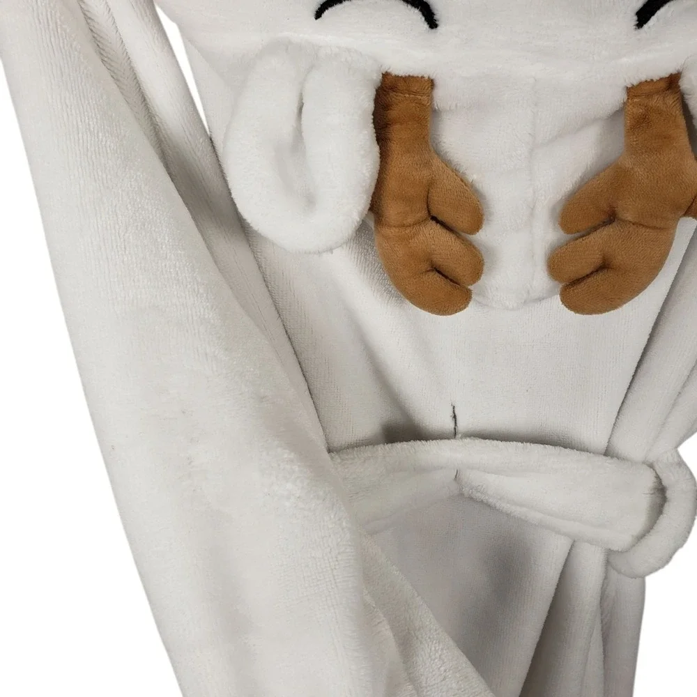 American‎ Girl Christmas Kids White Reindeer Hooded M 10/12